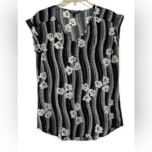 Express Women’s Size Small Floral Tropical Sleeveless Blouse Top Tank NICE